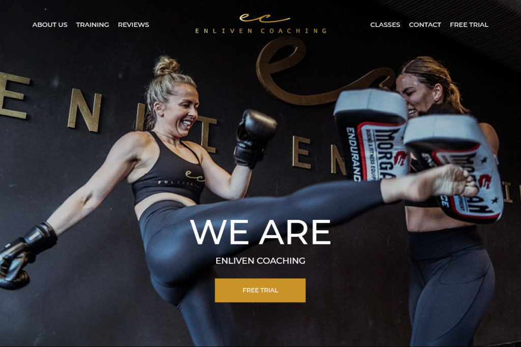3. Best Gyms Website Designs - Enliven Coaching