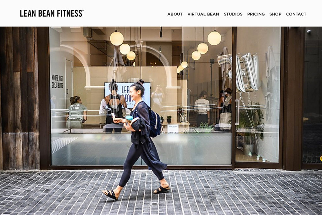 1. Best Gyms Website Designs - Lean Bean Fitness